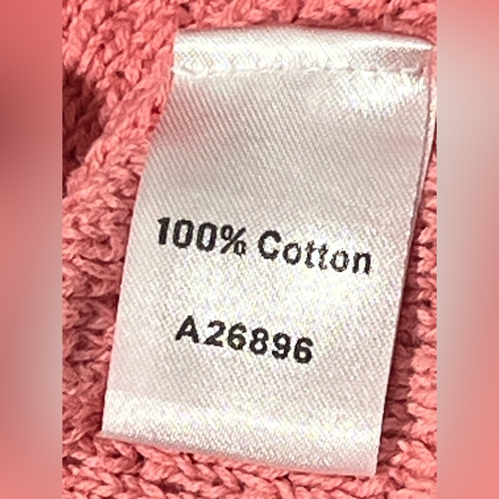 100% Cotton Salmon Pink APPLESEEDS PETITES Grandmacore Cardigan Small Petite - Picture 6 of 8